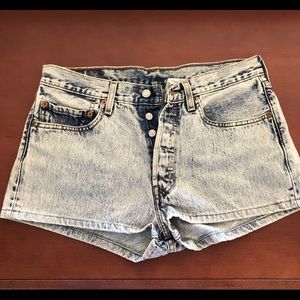 Levi’s Acid Wash Denim 501 shorts